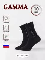 Носки ГАММА, 10 пар, размер 25, черный