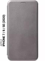 Чехол-книжка на Apple iPhone SE (2022) / SE (2020) / 8 / 7 / Эпл Айфон СЕ 2022 / СЕ 2020 / 8 / 7 серый