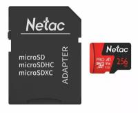 Карта памяти Netac microSD P500 Pro 256 ГБ, UHS-I U3, NT02P500PRO-256G-R