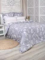 Комплект постельного белья Mona Liza Premium Provence 2023 grey, сатин, евро, н(2)70х70 н(2)50х70
