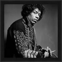 Плакат, постер на холсте Джими Хендрикс. Jimi Hendrix. Размер 42 х 60 см