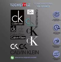 Термонаклейка на одежду/Термопринт TechStyle/DTF наклейка для одежды Calvin Klein Келвин Клейн