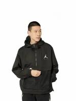 Куртка Men's Jordan Logo Printing Loose Hooded Half Zipper Jacket Black размер XL