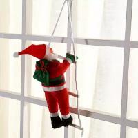 "Дед Мороз на Лестнице" - украшение на Ёлку и Окно, 30 см