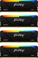 Оперативная память KINGSTON FURY Beast RGB DIMM DDR4 64GB (Kit of 4) 3200 MHz (KF432C16BB12AK4/64)