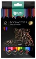 Фломастеры Schoolformat дикая планета, 12 цветов