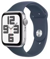 Умные часы Apple Watch Series SE Gen 2 2023 40 мм Aluminium Case GPS, Silver/Storm Blue Sport Band