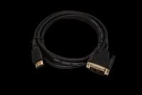 Кабель Filum HDMI-DVI, 1.8 м, FL-C-HM-DVIDM-1.8M, медь, черный, разъемы: HDMI A male-DVI-D single link male, пакет