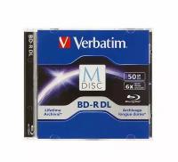 Диски Blu-ray M-DISC Verbatim 43845 BD-R DL 50gb 1шт Box