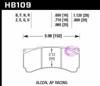 Колодки тормозные HB109N.710 HAWK HP Plus; 18mm