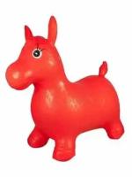 Игрушка-попрыгун "Пони" красная с насосом в комплекте