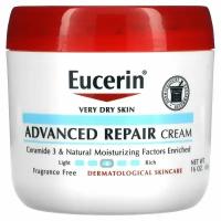 Eucerin, усовершенствованный восстанавливающий крем, без отдушек, 454 г (16 унций)