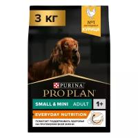 Pro Plan Small & Mini Adult корм для взрослых собак мелких и карликовых пород Курица, 3 кг