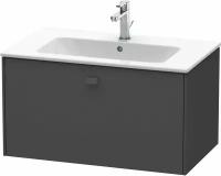 Тумба под раковину Duravit Brioso (820х479х442) подвесная, 1 ящик, графит мат. BR400204949