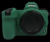 Силиконовый противоударный чехол MyPads Antiurto для фотоаппарата Nikon Z6 II/ Z7 II ультра-тонкий из мягкого качественного силикона зеленый