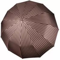 Зонт автоматический Три Слона, коричневый с полосками, арт:M7121-1