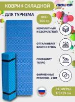 Коврик складной туристический Camping Flex 179х59х1.5 см. синий