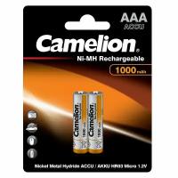 Camelion AAA-1000mAh Ni-Mh BL-2 (NH-AAA1000BP2, аккумулятор,1.2В) (упак. 2 шт.), цена за 1 упак