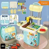 Игровой набор "Столик + Рюкзак" 2in1 Ролевые игрушки в Рюкзаке "Kitchen Set, Medical Supplies, Make-up, Repair Tool"