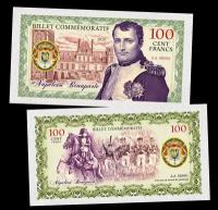 100 Cent FRANCS (франков) - Наполеон Бонапарт. Франция (Napoleon Bonaparte. France). Памятная сувенирная купюра