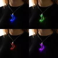 Светодиодный кулон "Полумесяц", 60 см, 1 LED, 3xAG10 (в компл.), RGB