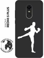 Матовый чехол Kickboxing W для Xiaomi Redmi 5 Plus / Сяоми Редми 5 Плюс с 3D эффектом черный