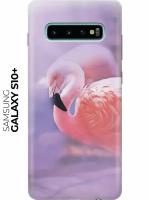 Силиконовый чехол Розовый фламинго на Samsung Galaxy S10+ / Самсунг С10 Плюс