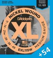 Струны для электрогитары D'Addario EXL115W + Seven String 11-54