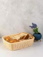 Корзинка для хлеба Gastrorag плетеная прямоугольная