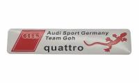 Эмблема универсальная Audi Team Quattro 120х26