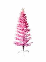 Новогодняя елка розовая, елка светодиодная, елка светящаяся, ель искусственная с подсветкой, встроенная гирлянда, 180 см