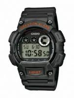 Наручные часы CASIO Collection W-735H-8A, черный, оранжевый