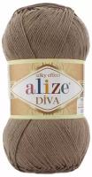 Пряжа Alize Diva молочно-коричневый (688), 100%микрофибра, 350м, 100г, 1шт