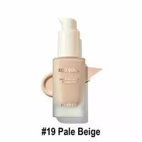 The Saem Веганская тональная основа с легкой шелковстой текстурой 30 мл Eco Soul Vegan Silk Glam Foundation SPF42, тон #19 Pale Beige