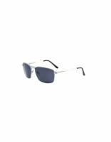 Солнцезащитные очки Tropical, прямоугольные, оправа: металл, с защитой от УФ, для мужчин, серебряный