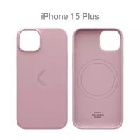 Силиконовый чехол COMMO Shield Case для iPhone 15 Plus с поддержкой беспроводной зарядки, Dusty Pink