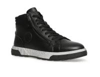 Ботинки модные на зиму натуральная кожа El Tempo FL922_5537-W_BLACK, черный, 41