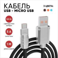 Кабель micro usb, Milliant One, микро юсб кабель, шнур для зарядки телефона, micro usb кабель, шнур micro usb ( черный )