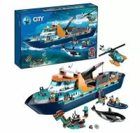 Конструктор серия Сити / Корабль “Исследователь Арктики” 66117 / 815 деталей