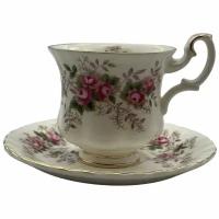 Кофейная пара "Lavender Rose", костяной фарфор, 1970-1980 гг, Royal Albert, Англия