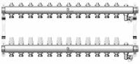 Коллектор 1" из нерж. стали на 12 выходов 3/4"ЕК без расходомеров, группа W903 в сборе, Wester 0-32-1915