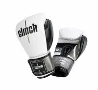 Перчатки боксерские Clinch Punch 2.0 бело-черно-бронзовые (вес 16 унций)