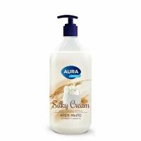 Жидкое крем-мыло Aura Silky Cream Шелк и рисовое молочко, 1 л