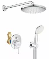 Встраиваемая душевая система с тропическим душем Grohe BauClassic Professional 250