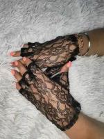 Кружевные перчатки (черные)