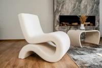 Дизайнерское кресло "Альфа" Белое(Milk)