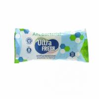 Влажные салфетки ULTRA FRESH "Antibacterial", без спирта, 15 шт (14410127)