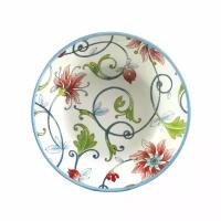 Суповая тарелка 20,3 см Botanical Spiral Grace by Tudor белая