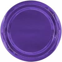 Тарелки (9''/23 см) Фиолетовый, Металлик, 6 шт