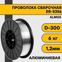 Сварочная проволока для алюминия ER-5356 (Almg5) ф 1,2 мм (6 кг) D300